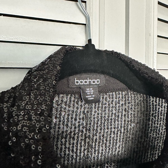Boohoo Sequin Deep Cuff Shirt - Picture 4 of 10